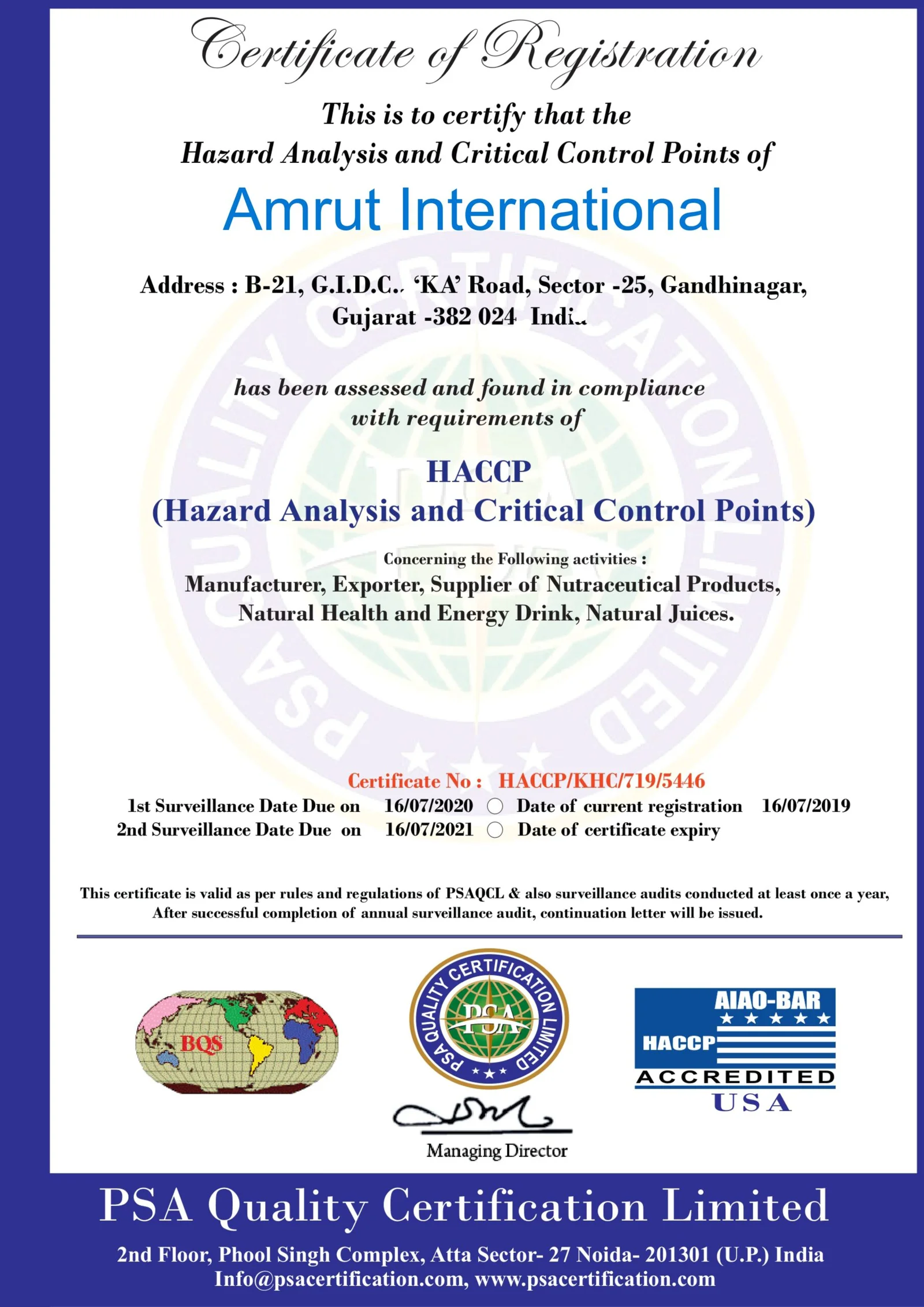 Certificate