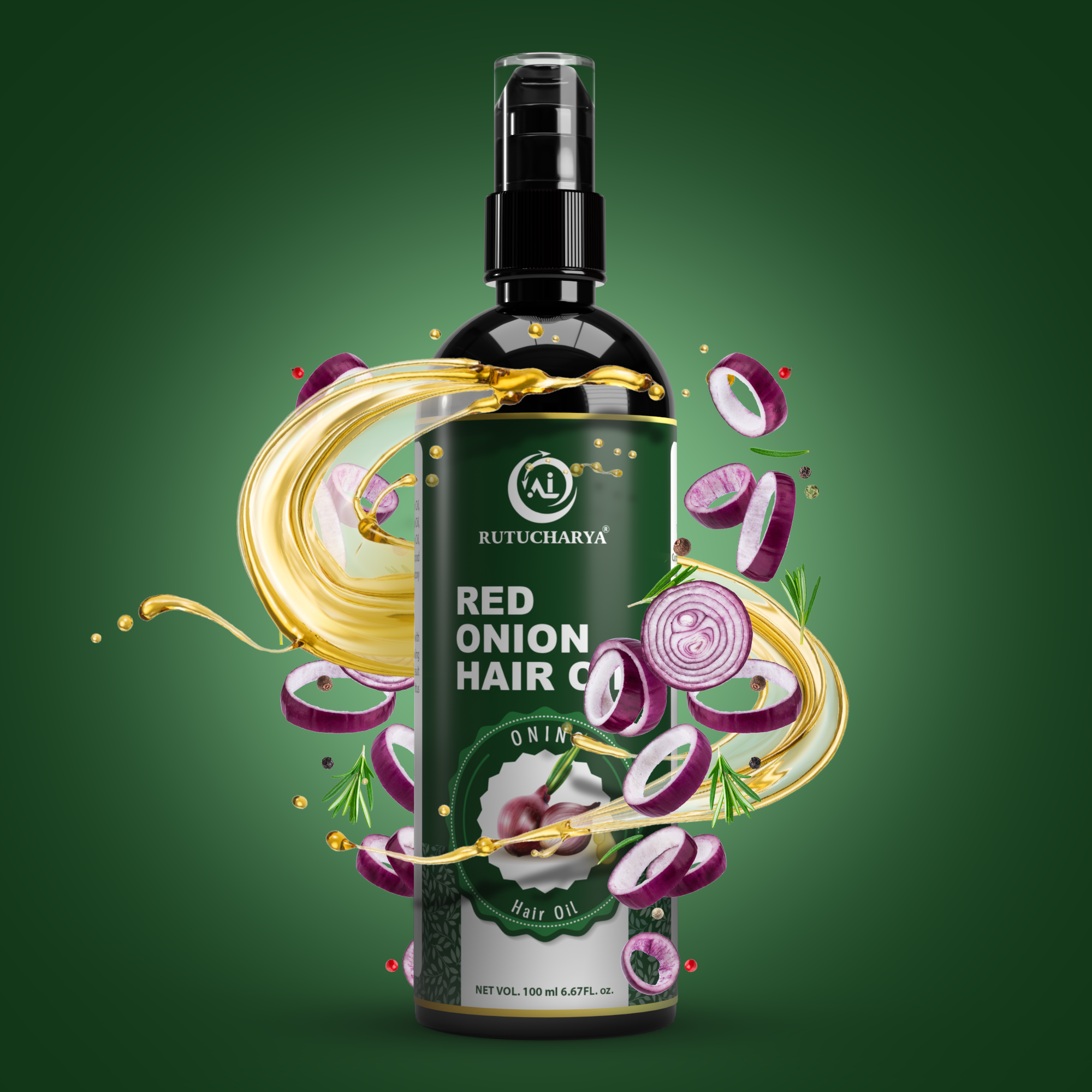 Rutucharya Onion Hair Oil Multi-Purpose Growth - 100ml